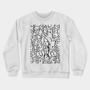 Call Me By Your Name Elios Shirt Faces in Black Outlines on White CMBYN Crewneck Sweatshirt